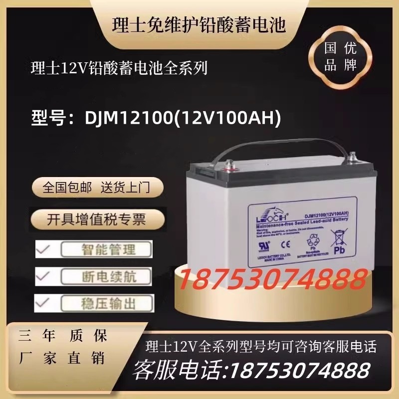 理士蓄电池12V100AH 铅酸免维护UPS/EPS备用电池太阳能消防直流屏