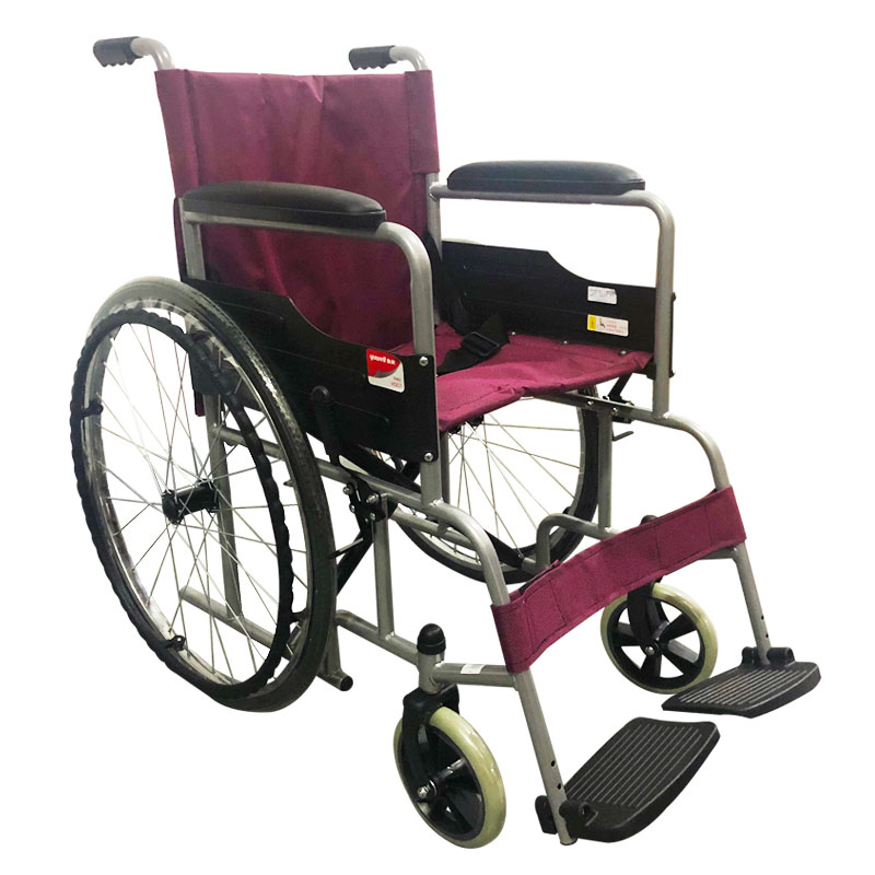 鱼跃手动轮椅车 h007老人残疾人代步车工具折叠便携家用靠背ty