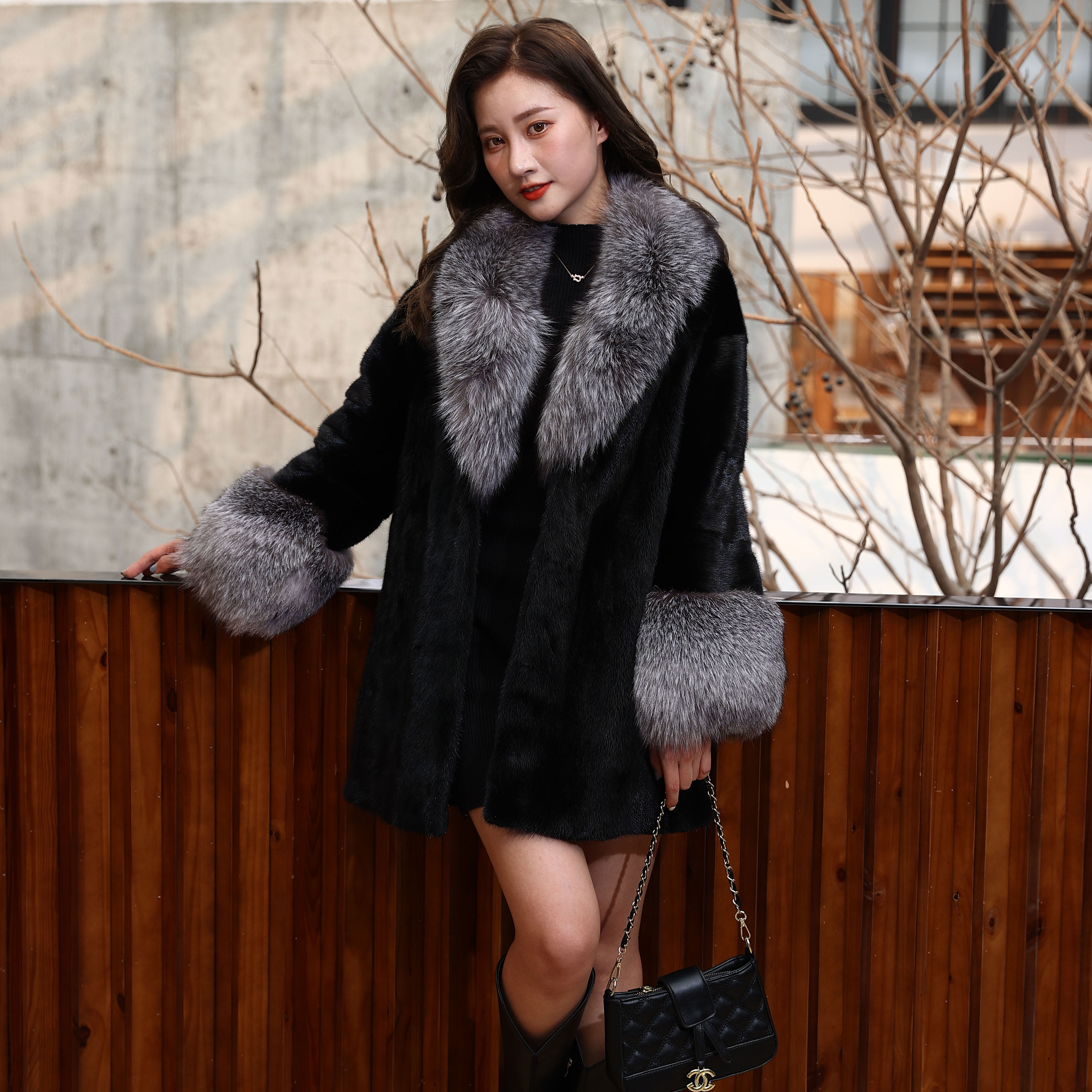 女款貂皮大衣