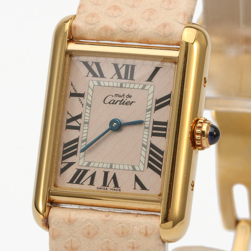 【9.5新】卡地亚石英女表 tank系列