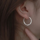s925纯银满天星耳扣2024年新款波光粼粼耳圈高级感气质圆圈耳环