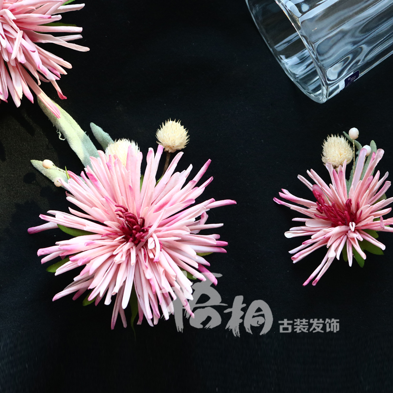 唯美森系布藝花朵粉菊千日紅新娘婚紗發飾古裝漢服co襦裙配飾發夾在類目 飾品/流行首飾/時尚飾品新, 髮飾中 - 來自Buy2taobao.com提供專業的淘寶代購服務