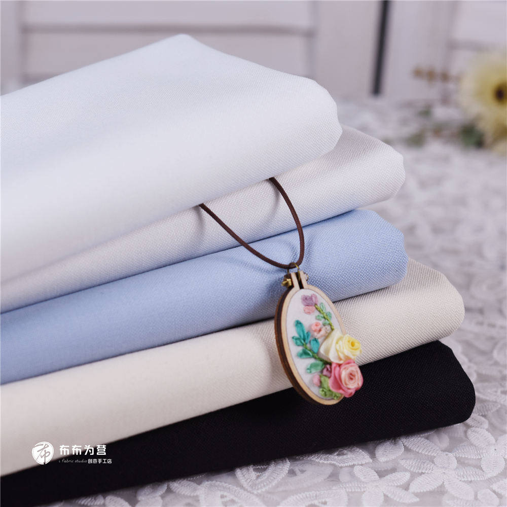 特价日本奥林巴斯6500 纯棉 高品质刺绣布5色 1/4码欧式绣丝带绣b