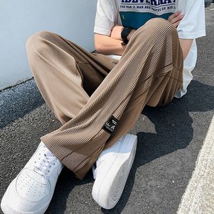 夏季薄款男生直筒裤子防晒裤宽松弹力运动休闲裤透气潮牌百搭