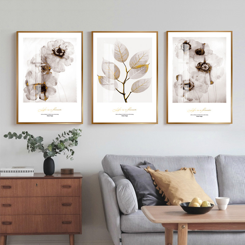 包邮 北欧客厅墙面装饰画ins卧室床头挂画现代简约餐厅背景墙装饰壁画