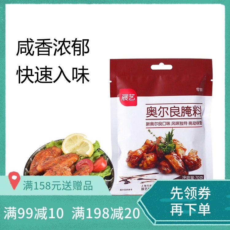 展艺新奥尔良烤翅腌料鸡翅调料粉配料烤肉料撒料烧烤调料配方70g