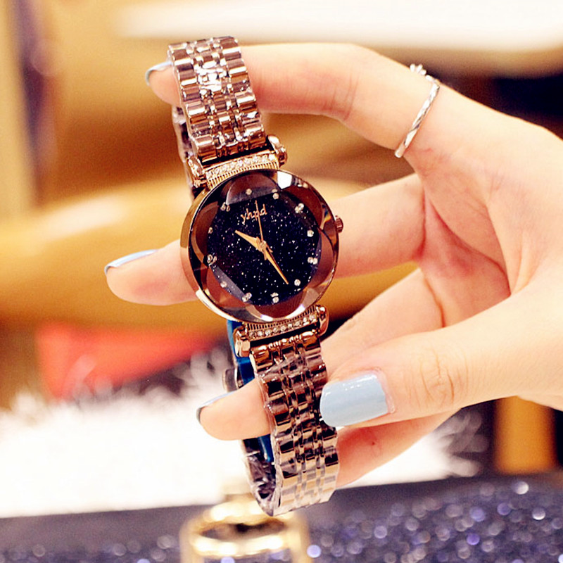 防水 女款 大气_女士手表新款大气时尚潮流防水气质网红星空表十大