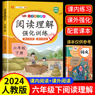 2024版【课内阅读+课外阅读】 六年级下册阅读理解专项训练书强化同步练习册人教部编版 小学语文6下学期教辅资料每天一练课堂笔记