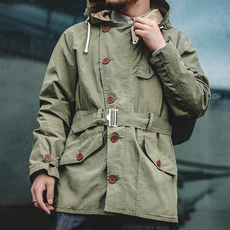 马登工装二战复古英军连帽地勤风衣