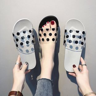 个性拖鞋女夏室外防滑洗澡韩国时尚简约塑料软底家居家用浴室凉拖