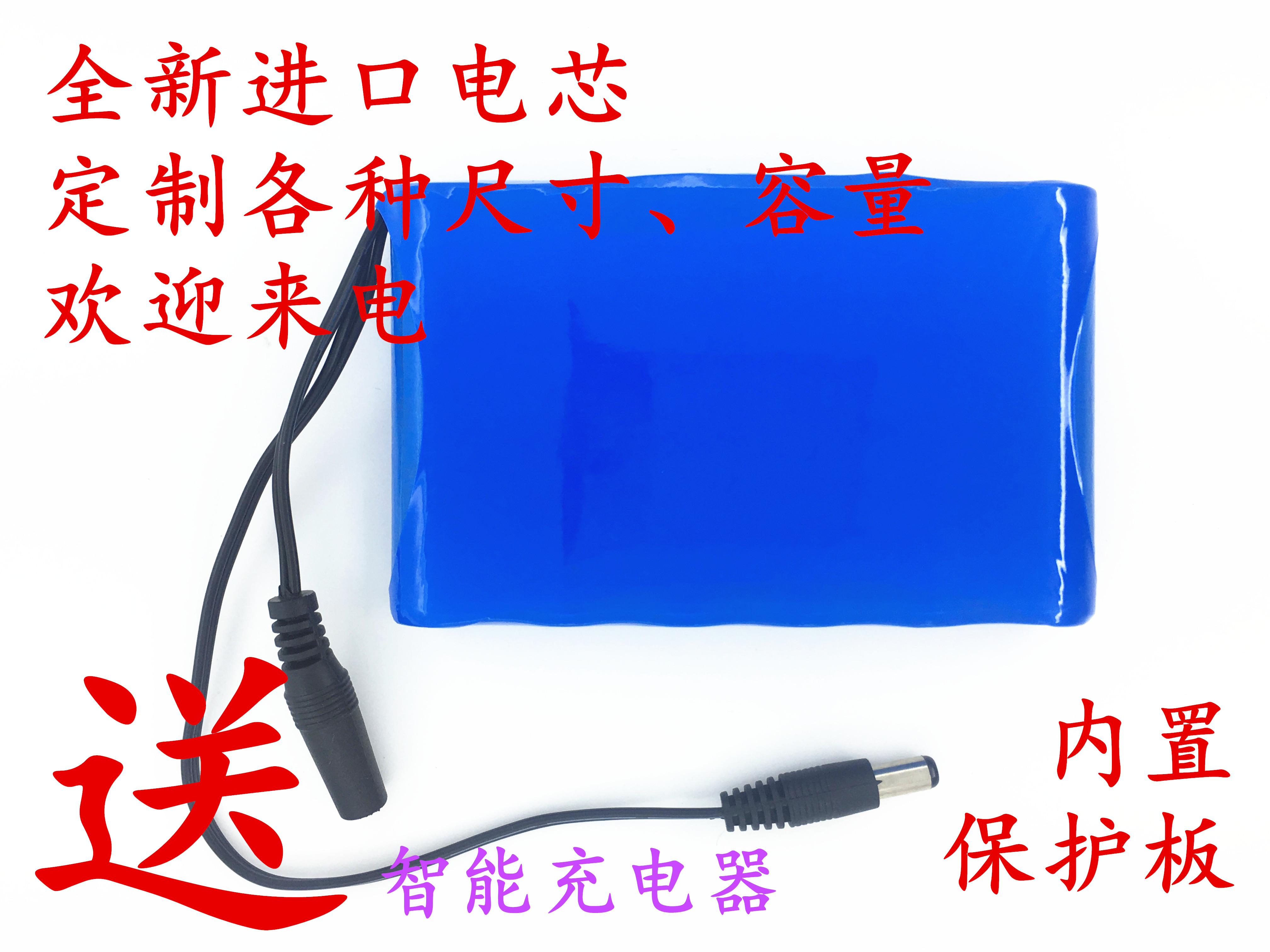 上海囊垣 三洋电芯9V 10.8V 12V 5200mah 锂离子电池组 移动电源