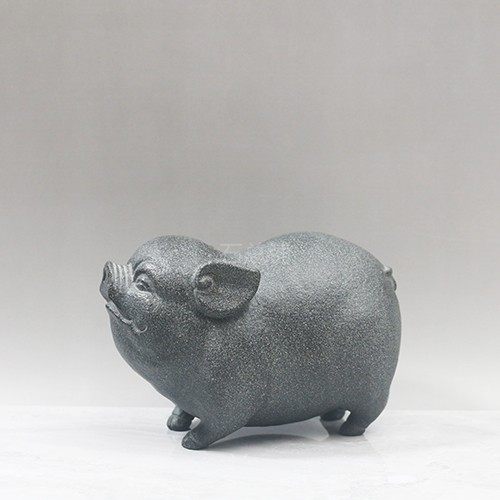 石总铺品牌惠安石雕工艺乌金石福猪手把件茶宠手玩件个性石头摆件