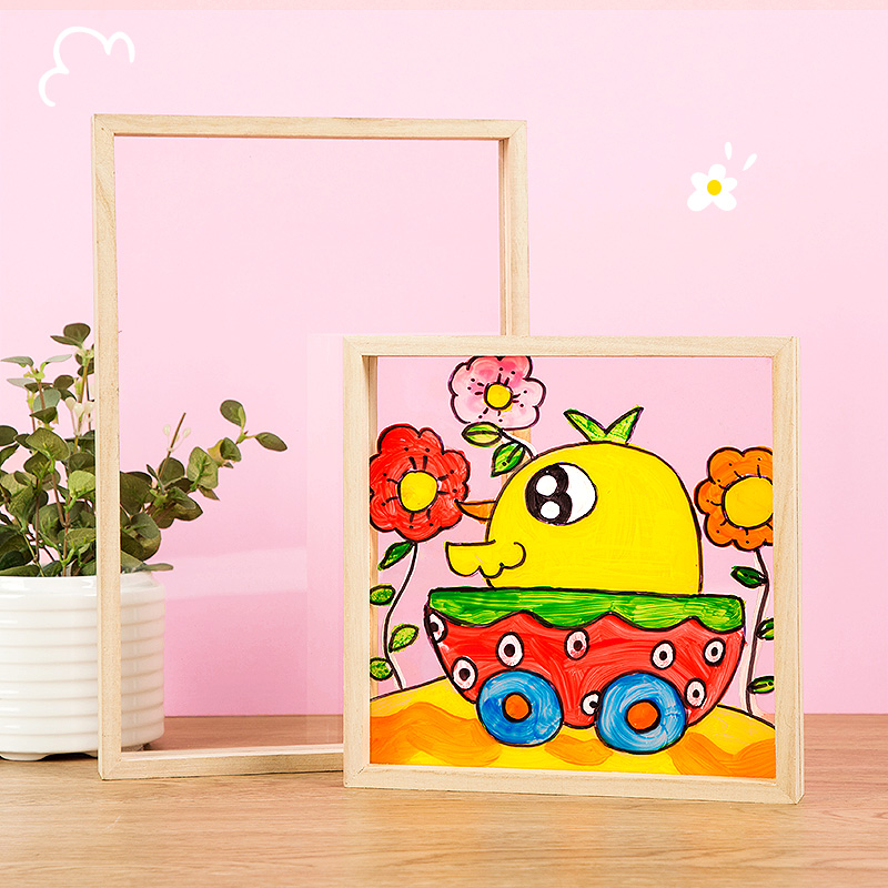实木亚克力玻璃画框 幼儿园儿童手工diy绘画涂鸦美术材料大小相框|ruв категории Домашний быт, рамка/рамка - от Buy2taobao.com для оказания профессиональной услуги покупки агента Taobao