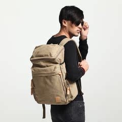 男士户外双肩包电脑帆布包男休闲旅行大双肩背包运动大容量行李包