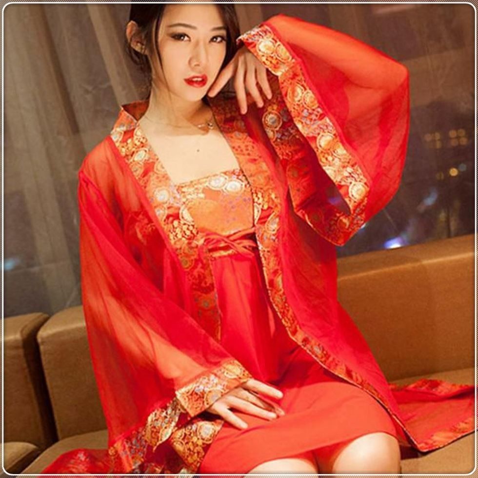 肚兜女古风汉服成人女性感睡衣红刺绣花古典诱惑性感内裤内衣套装