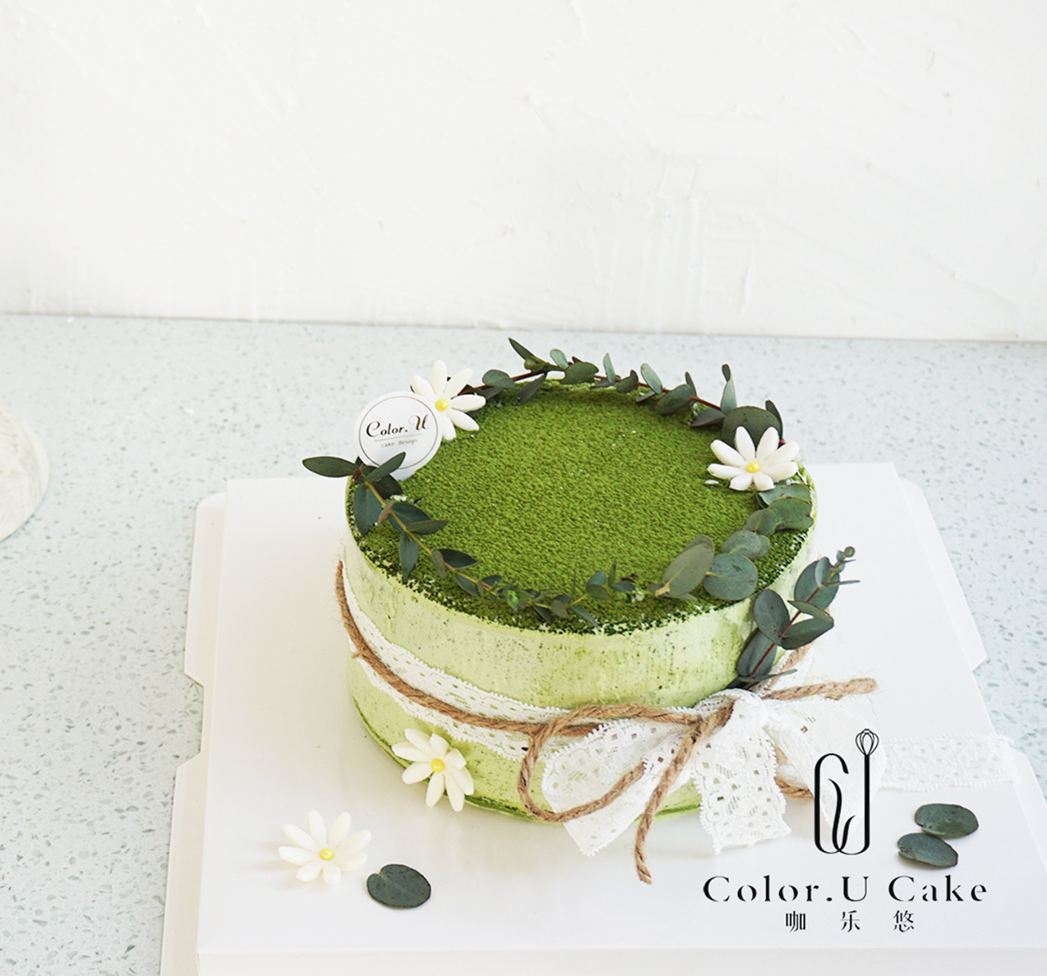 抹茶千层榴莲芒果千层蛋糕生日低糖森系花环造型下午茶杭州