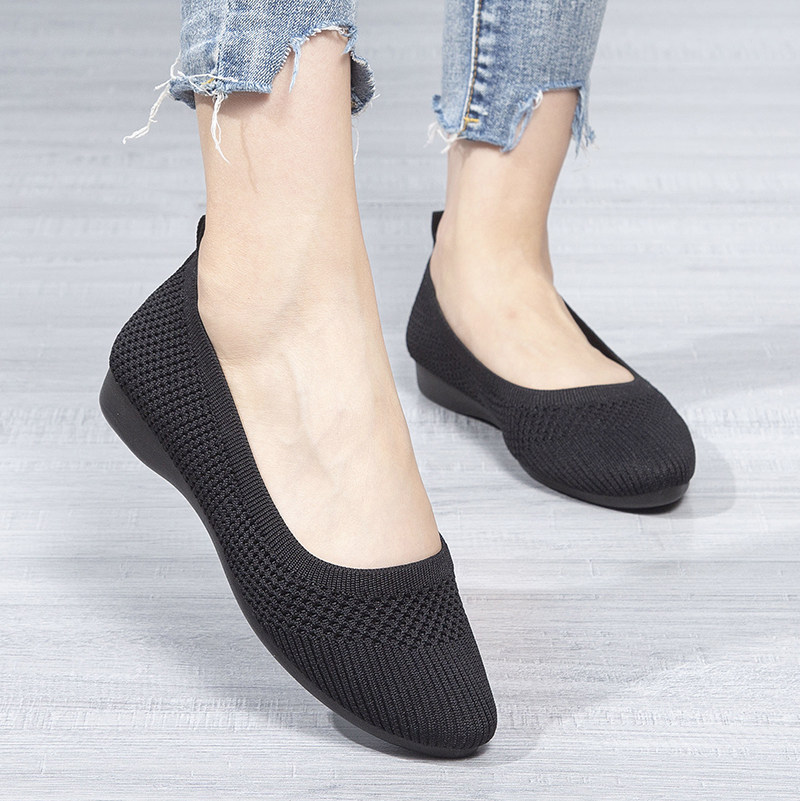 老北京布鞋女款春秋平跟软底孕妇鞋单鞋妈妈鞋黑布鞋舒适工作鞋