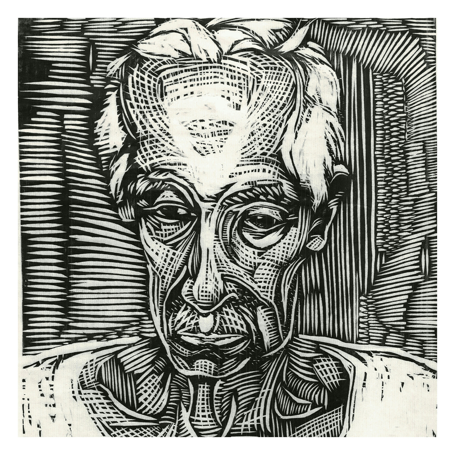 【版画】【学院艺术】央美 侯炜国《弗洛伊德式思考》|金属版画