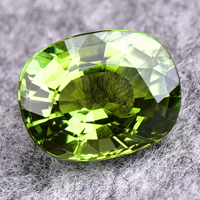 巴西天然水晶全净体天然绿碧玺裸石戒面戒指