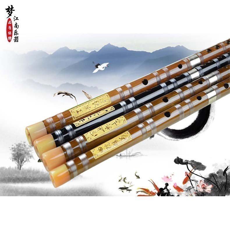 梦江南乐器专业演奏考级竹笛笛子横笛 老苦竹初学笛 送笛膜胶