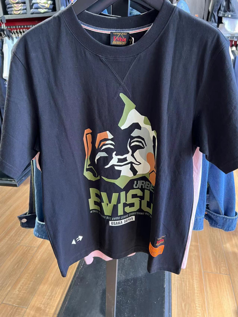 evisu专柜正品福神22春夏新款印花宽松男短袖t恤 513xx休闲圆领