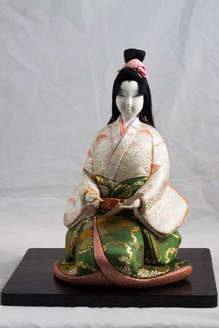 代购古董日本人形艺妓kimekomi风格女孩10高人偶摆件客厅工艺品