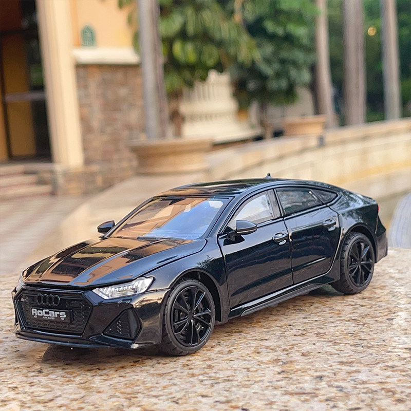 1:24奥迪rs7跑车模型仿真合金车模玩具车男孩小汽车模型收藏摆件