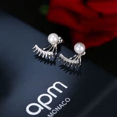 2016新款欧美apm monaco耳钉女 名媛时尚创意时尚纯银耳环防过敏