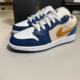 Air Jordan 1 Low GS AJ1女鞋蓝黄 低帮复古休闲篮球鞋DR6960-400