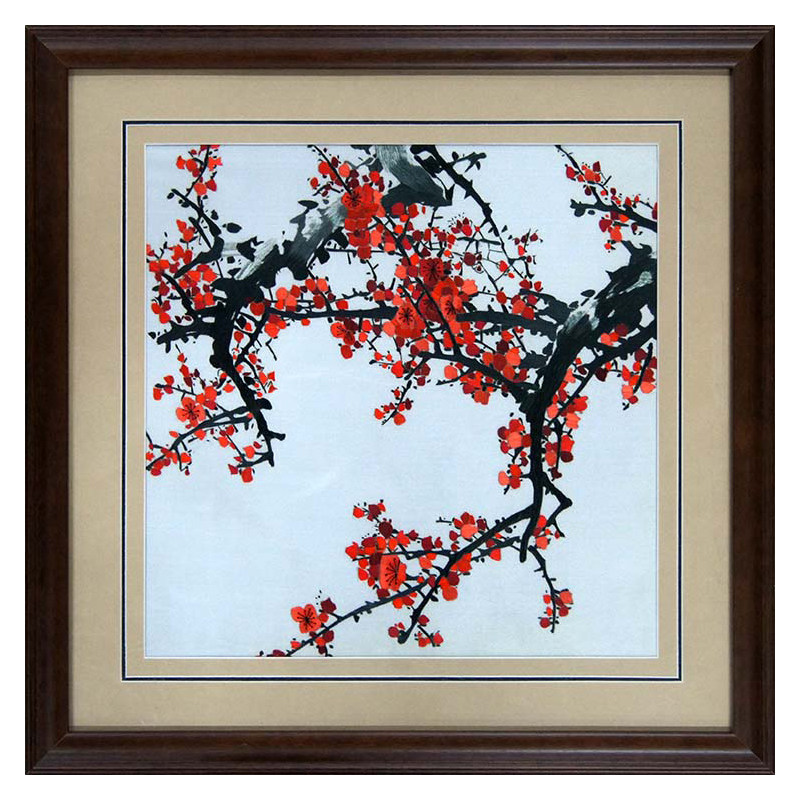苏绣 吉祥单面装饰画 《梅花》沈雪娥 工美大师