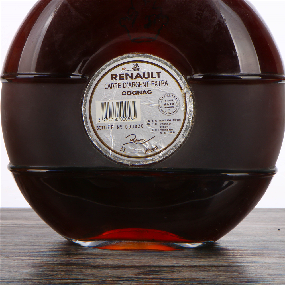 5/80年代6斤装雷诺extra特级干邑白兰地40度3000ml老洋酒收藏