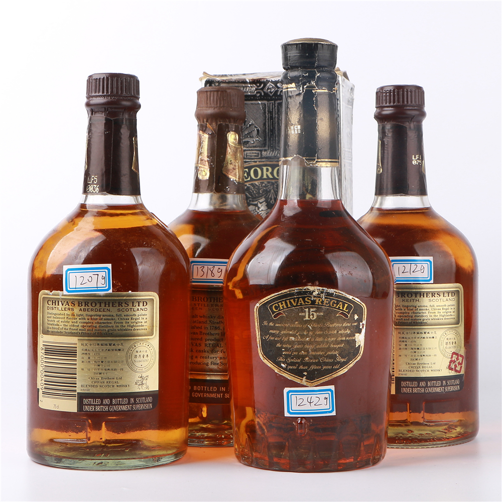 【即刻拍】90年代芝华士威士忌 43度750ml*3瓶760ml*1