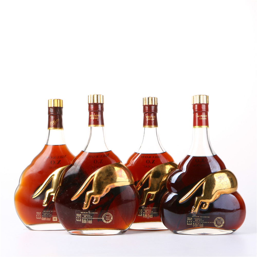49/90年代墨高金豹xo干邑白兰地40度700ml4瓶老洋酒
