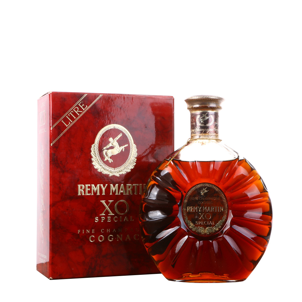 49/80年代2斤装人头马大花xo干邑白兰地40度1000ml老洋酒