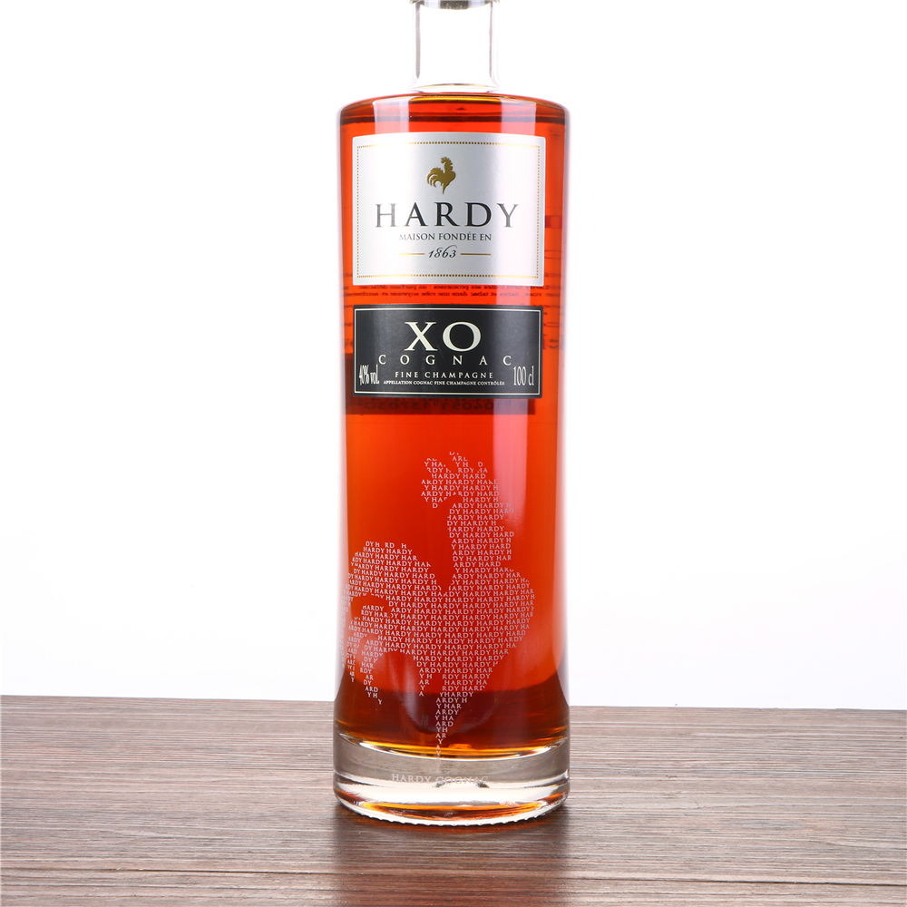 2/2010年代2斤装法国哈帝xo干邑白兰地40度1000ml*6瓶