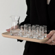 趣皿 新中式竹节玻璃白酒杯套装烈酒杯分酒器酒壶家用酒盅一口杯