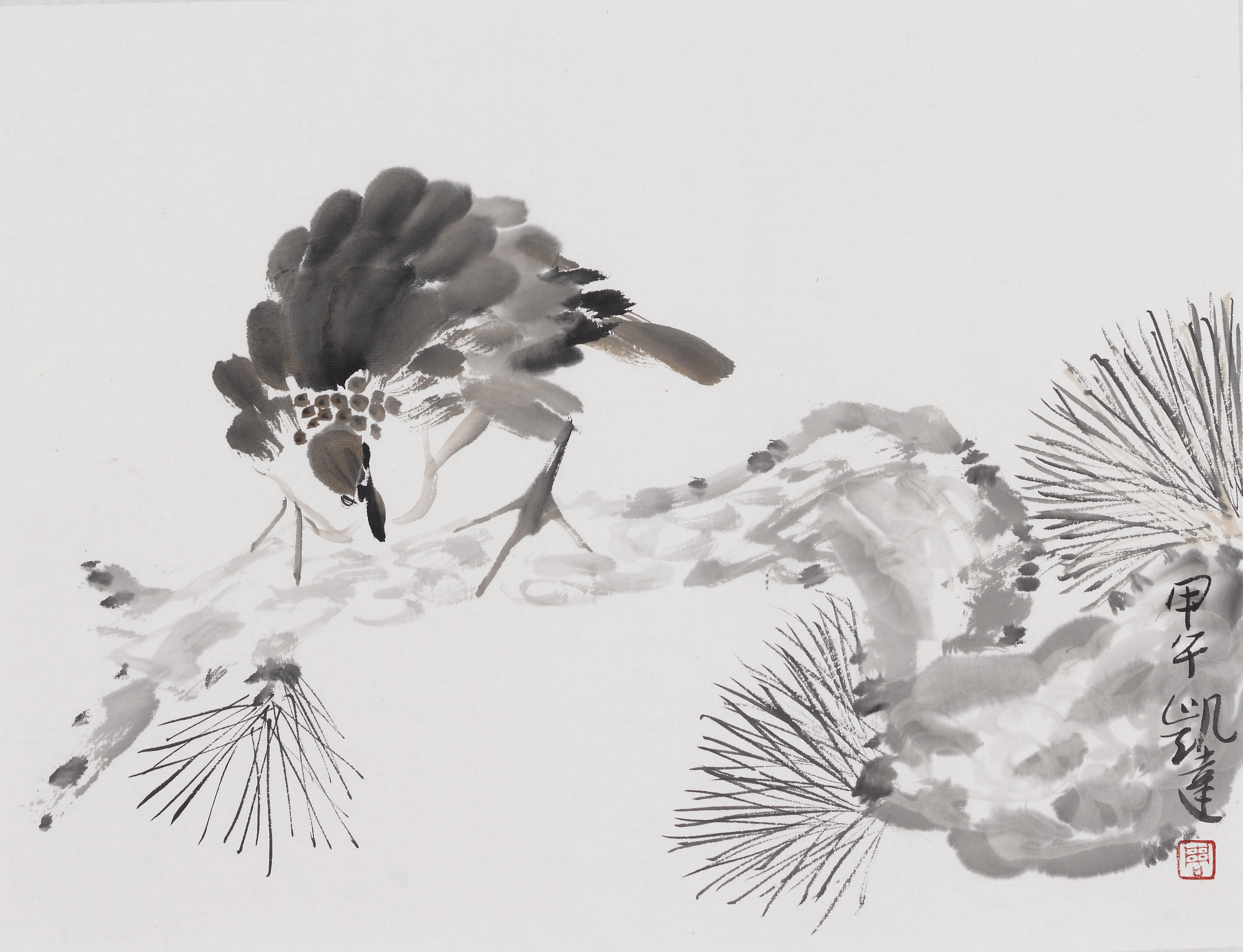 西安美院 周凯达《小品四件》花鸟画博士