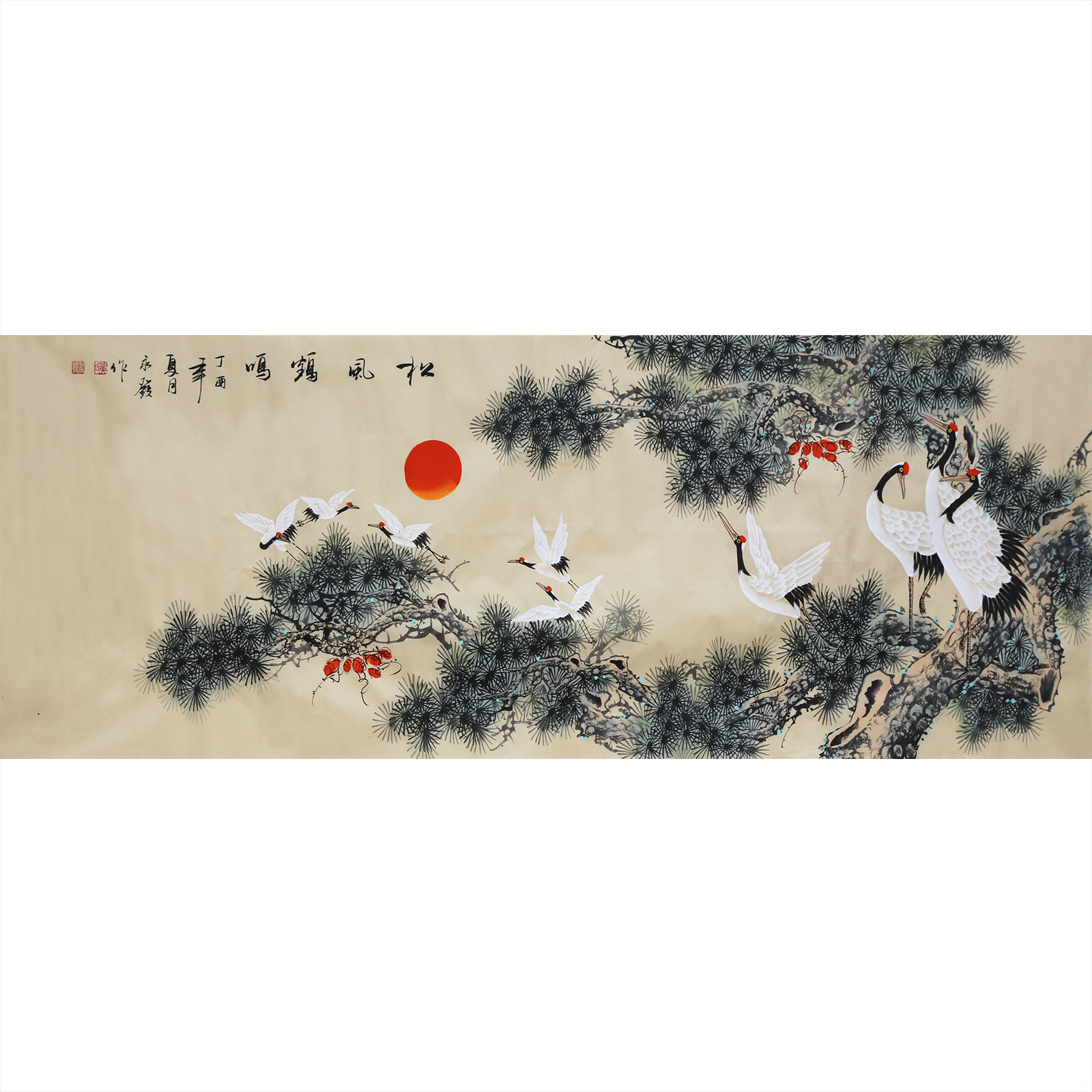 黄永发《松风鹤鸣》职业画家 墨华斋6244