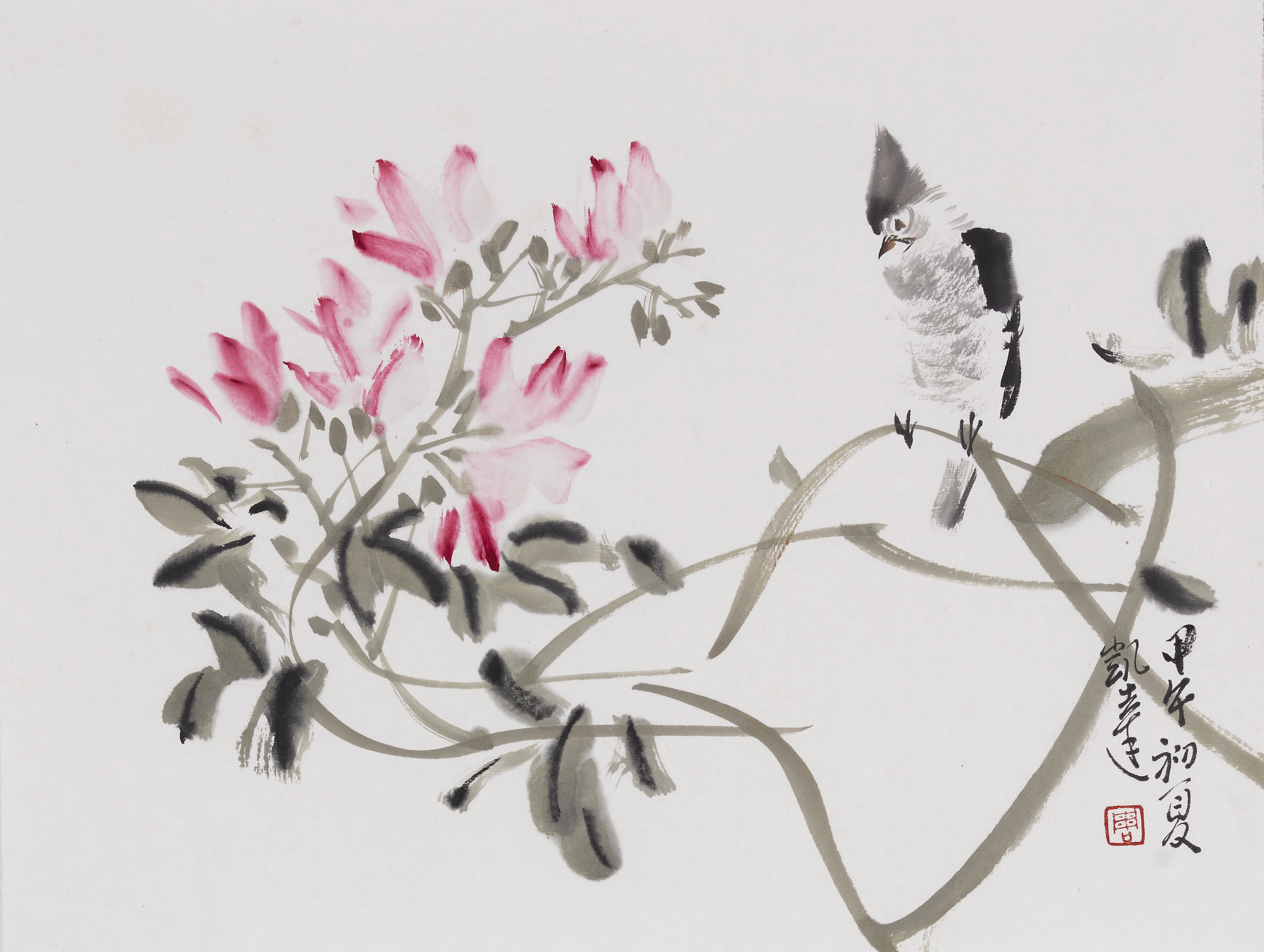 西安美院 周凯达《小品四件》花鸟画博士