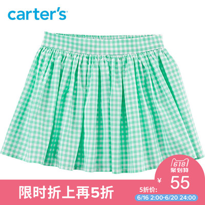 Carter's 258G980 夏季新格纹公主裙 *2件 9元包邮(需用券,