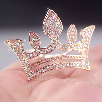 新光饰品 韩版皇冠微镶一字发夹小夹子盘发刘海边夹发卡发饰