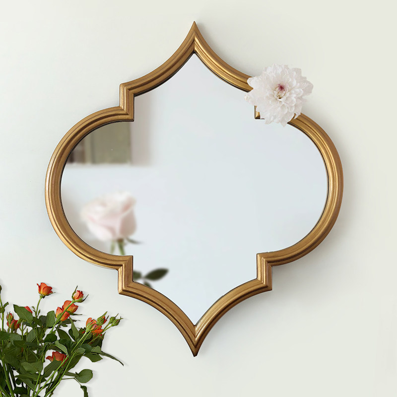 简约现代装饰镜化妆镜壁挂挂镜组合餐边镜背景墙挂镜玄关壁炉镜子