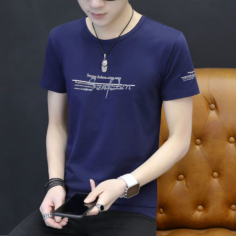 Korean version of cotton 2019 new pattern half sleeve Half Trend Menswear T-shirt for men summer Mature nanin the Men's clothing, T-shirt  category - from Buy2taobao.com to provide professional Taobao agent buy service