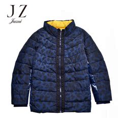 玖姿集市店 JZ专柜官方正品2016官方专柜豹纹拉链女装羽绒服