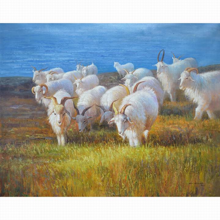 赵泽侨《洋洋得意》布面油画 动物画 知名画家