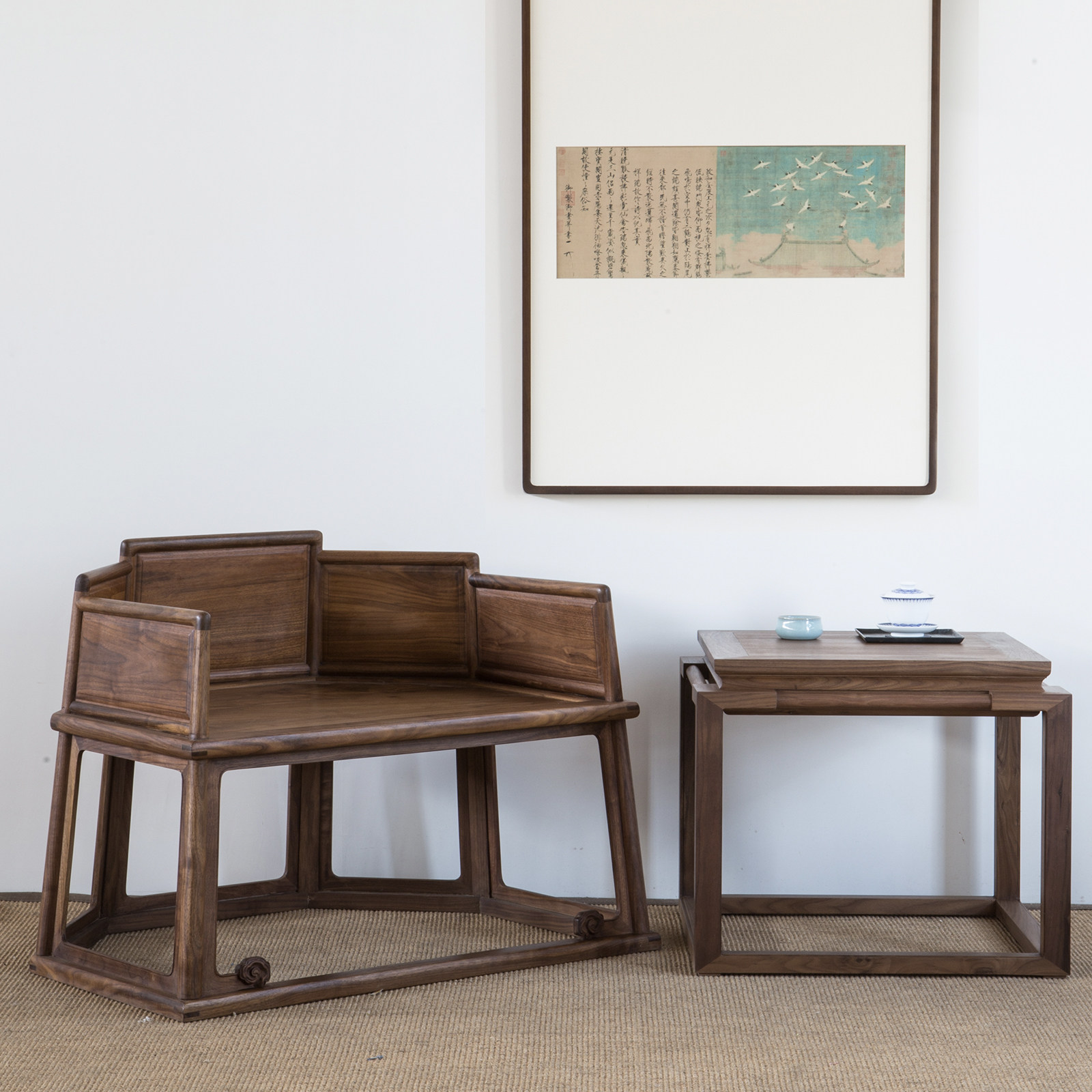 印度小叶紫檀家具禅椅实木中式打坐椅明式红木禅修椅休闲椅围椅