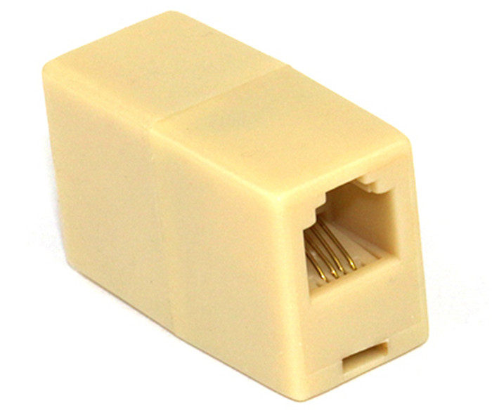 hcx电话直通头6p4c直通接头rj11水晶头电话线对接延长头五十包邮