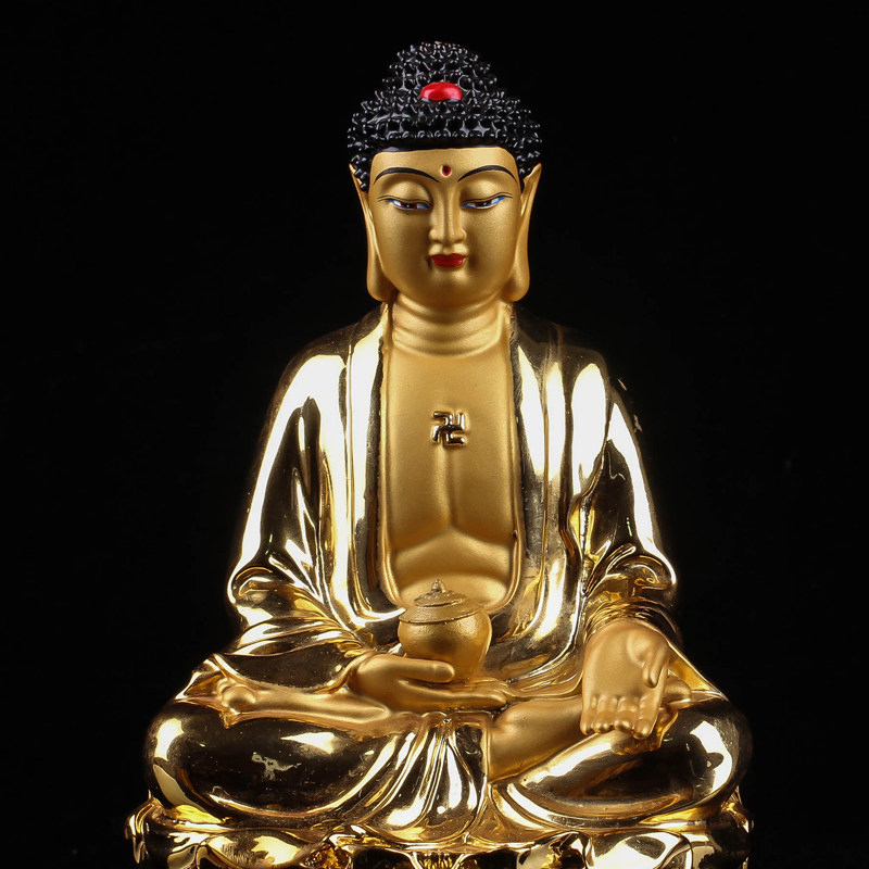 铜镀金药师佛摆件 1.5kg 祈福庇佑 佛法加持