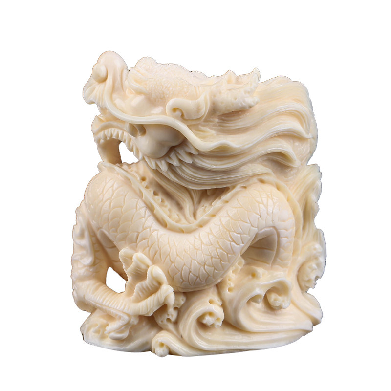 兴教禅寺 猛犸牙雕龙小摆件 88.19g 佛法加持