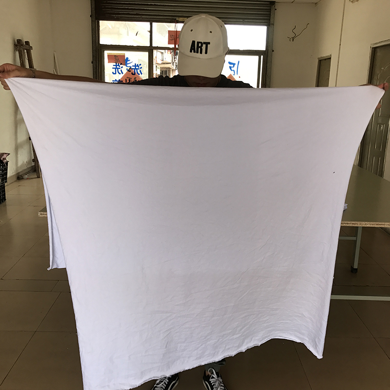 白色擦机布 工业吸水吸油碎布针织白色抹布白色纯棉口布擦机布